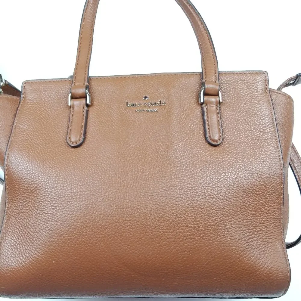 Kate Spade Jackson Camel Brown Medium Satchel Bag Purse Handbag